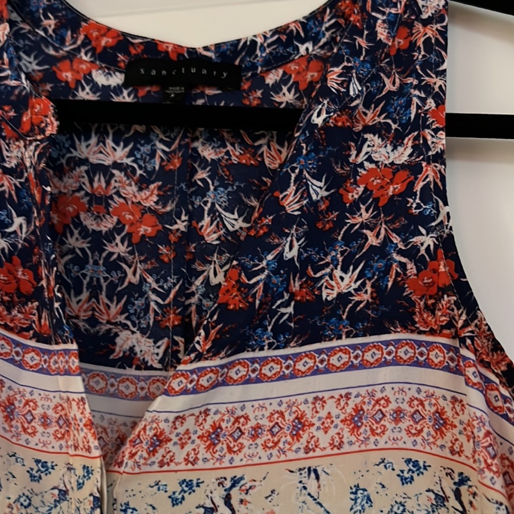 Sanctuary Size Small Multicolored Sleeveless Blou… - image 2